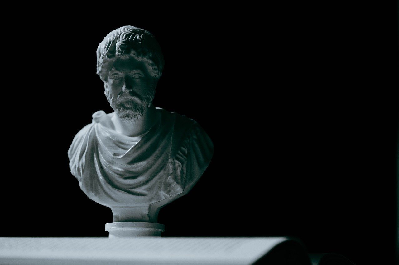 marcus aurelius, bust, philosopher